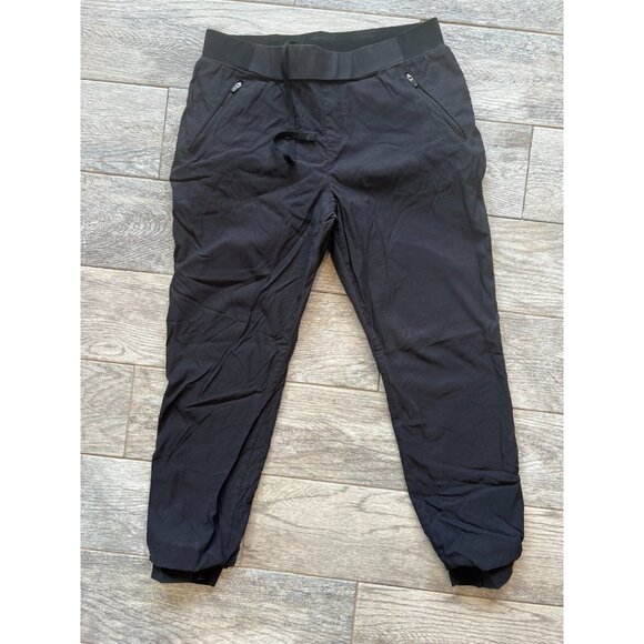 Eddie Bauer First Ascent Joggers Size‎ 8 Black Lined Pockets Womens Hiking Pants - Picture 1 of 12